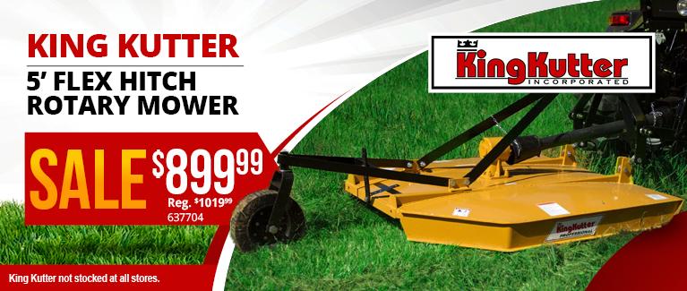  King Kutter 5' Flex Hitch Rotary Mower 