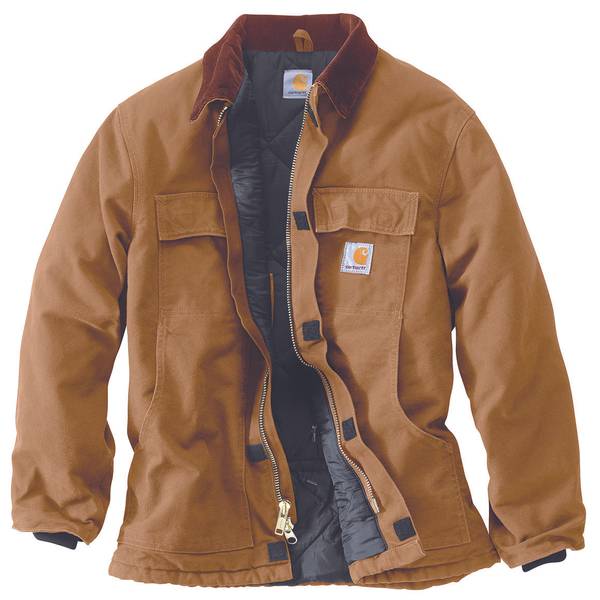 Carhartt Big & Tall Men's Brown Arctic Quilt Lined Duck Traditional ...