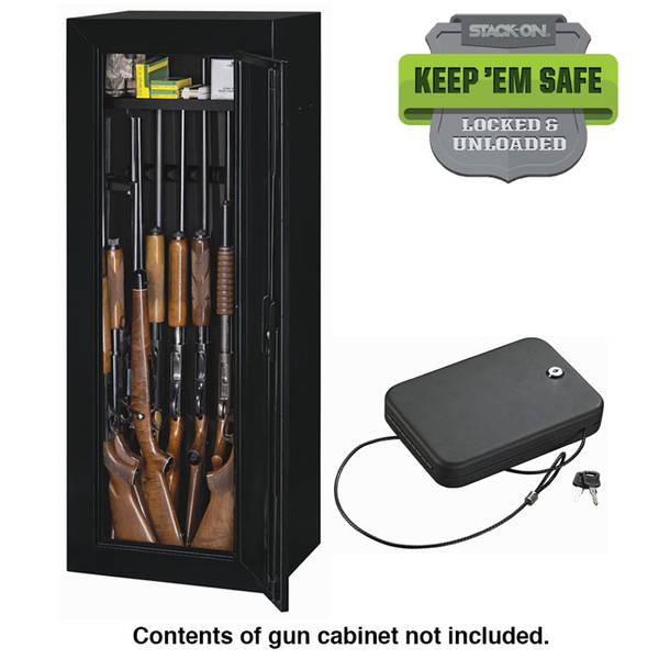 Stack On 14 Gun Steel Security Cabinet With Free Portable