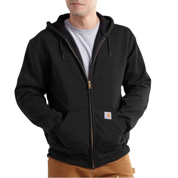 Carhartt Men's Black Rutland Thermal-Lined Hooded Zip Sweatshirt
