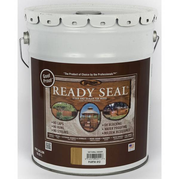 Ready Seal Pail Natural Cedar Exterior Wood Stain and Sealer