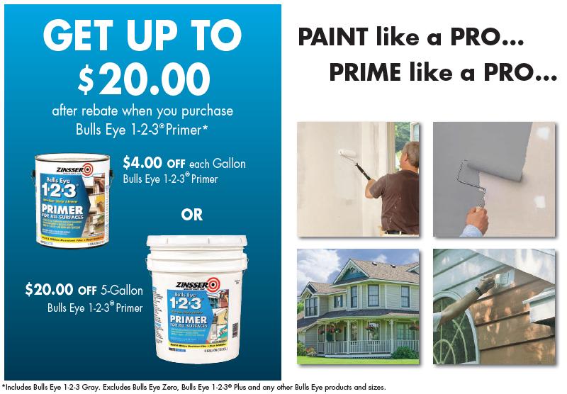 Zinsser Bulls Eye 1-2-3 Rebate