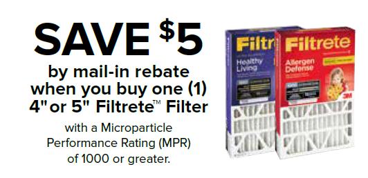 Filtret $5 Mail In Rebate 4" or 5" Filter