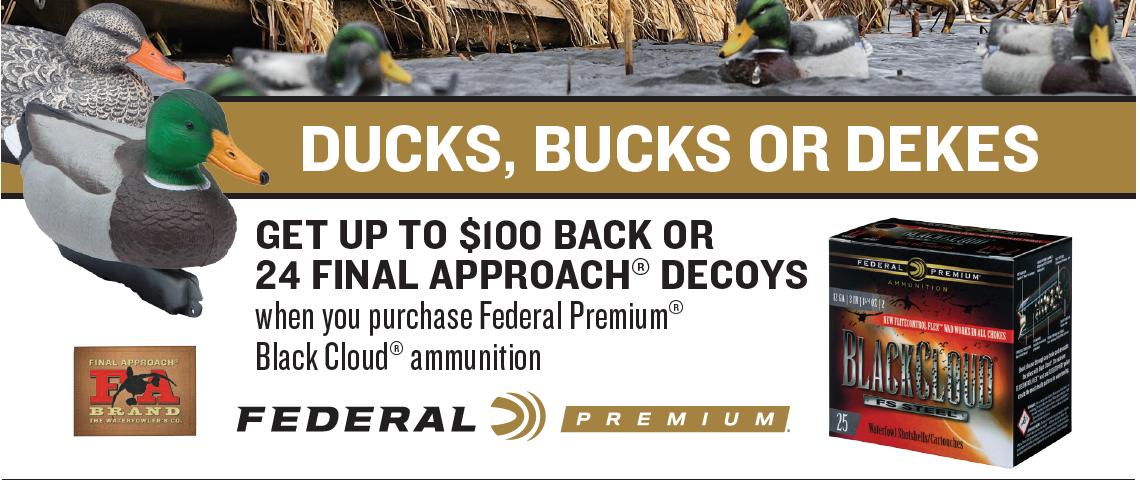 Ducks, Bucks or Dekes Federal $100 Back