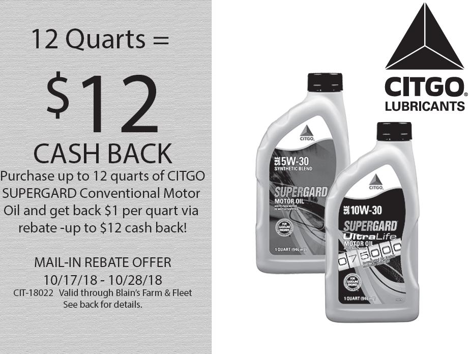 Citgo Supergard Motor Oil $12