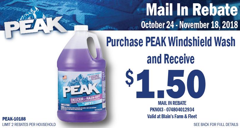 Peak $1.50 Mail In Rebate