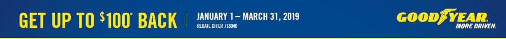 Goodyear Up to $100 Back Rebate
